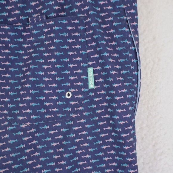Bonobos Shark Fish Blue Lined Swim Trunks Large 38/9 Mid Rise - Picture 3 of 7